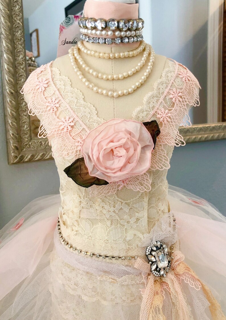 Dress Form Mannequin, Embellished Dress Form, Half Size Dress Form