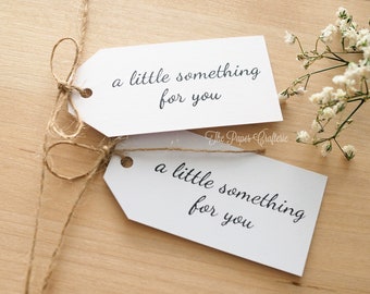 White Gift Tags "a little something for you" Wedding Favours Packaging