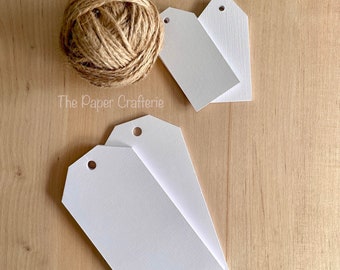 White Linen Natural Cardboard Gift Tags Large or Small Size