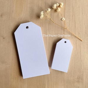 Smooth White Gift Tags Cardboard Large or Small Size