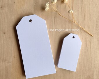 Smooth White Gift Tags Cardboard Large or Small Size