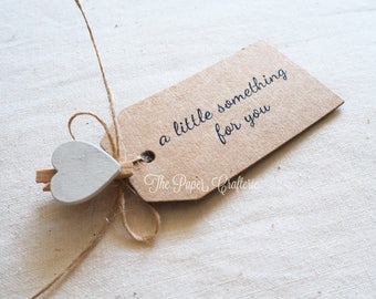 Kraft Gift Tags "A little something for you" Favours Gifts Bombonieres