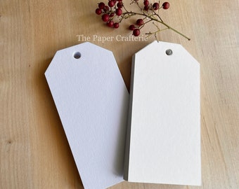 Large 6x12cm White Ivory Cream Matte Cardboard Gift Tags
