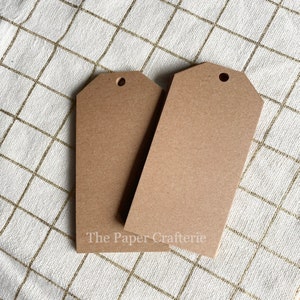 Large 6x12cm Kraft Brown Natural Cardboard Gift Tags