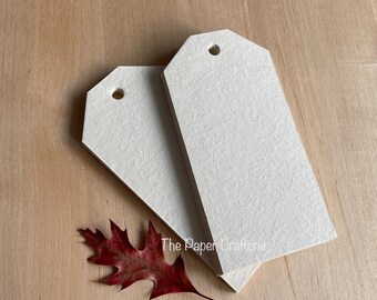 Large 6x12cm Oatmeal Ivory Gift Tags Beige Natural Recycled Cardboard