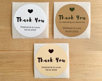 Thank You For Celebrating Our Special Day Personalised Wedding Stickers