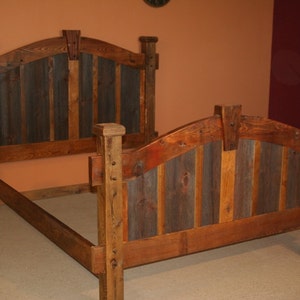 BARN WOOD BED Arched barnwood bed twin Barnwood Bedroom Furniture image 3