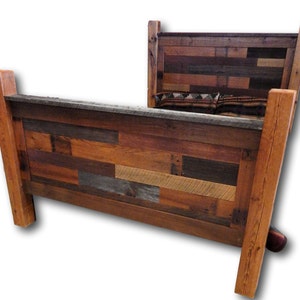 Reclaimed Barnwood Bed Multi Tone