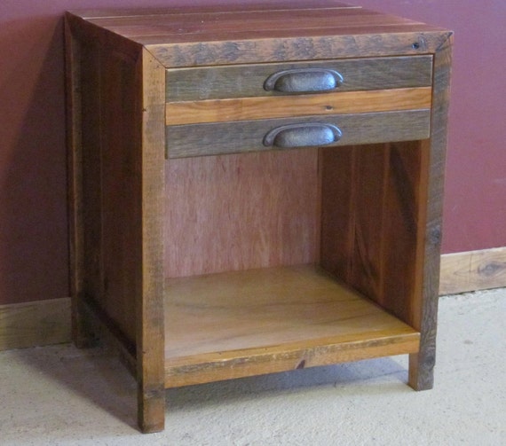 Two tone wood nightstand deals