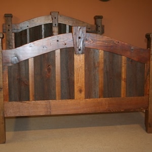 BARN WOOD BED Arched barnwood bed twin Barnwood Bedroom Furniture image 4