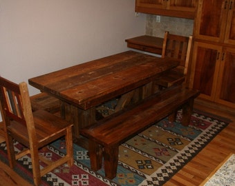 BARNWOOD DINING TABLE - Reclaimed Wood Table 5 foot