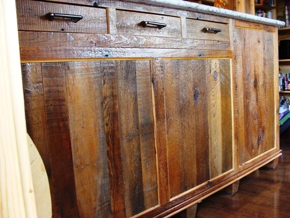 Barnwood Kitchen Cabinets Custom Cabinets Etsy
