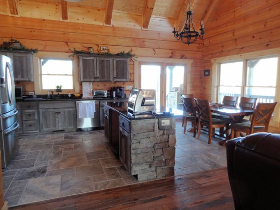 Reclaimed Wood Kitchen Cabinets In Weathered Gray Etsy