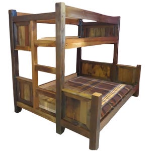 Barnwood Twin Over Queen Bunk Bed - Etsy