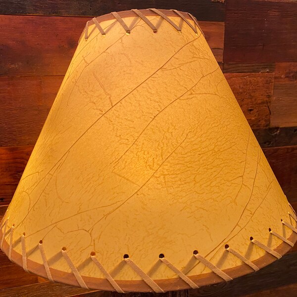 Crackle Laced Rustic Lamp Shade