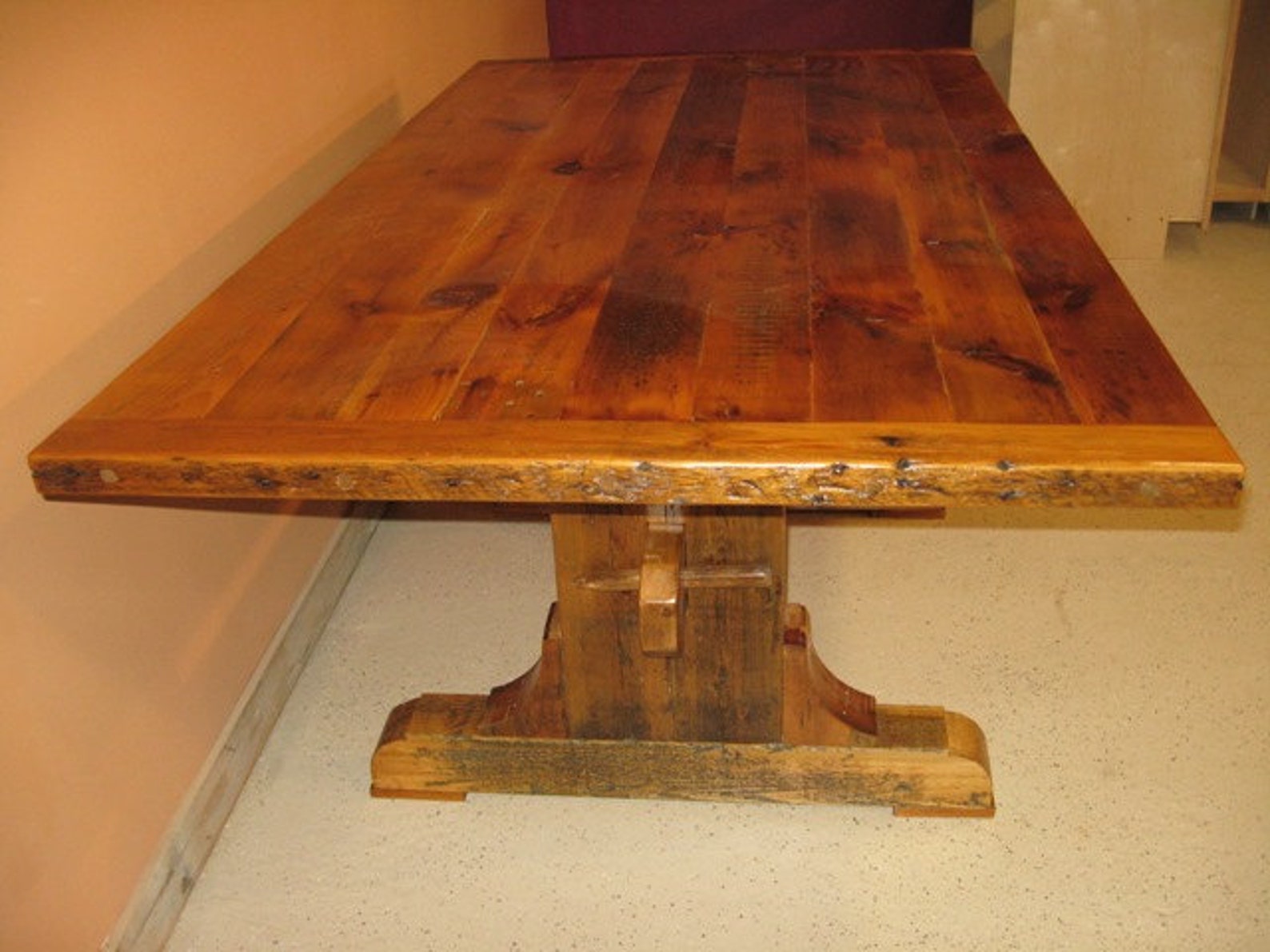 BARNWOOD TABLE Barnwood Dining Table Reclaimed Wood Table Etsy
