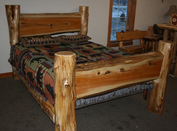 California king log bed frame deals