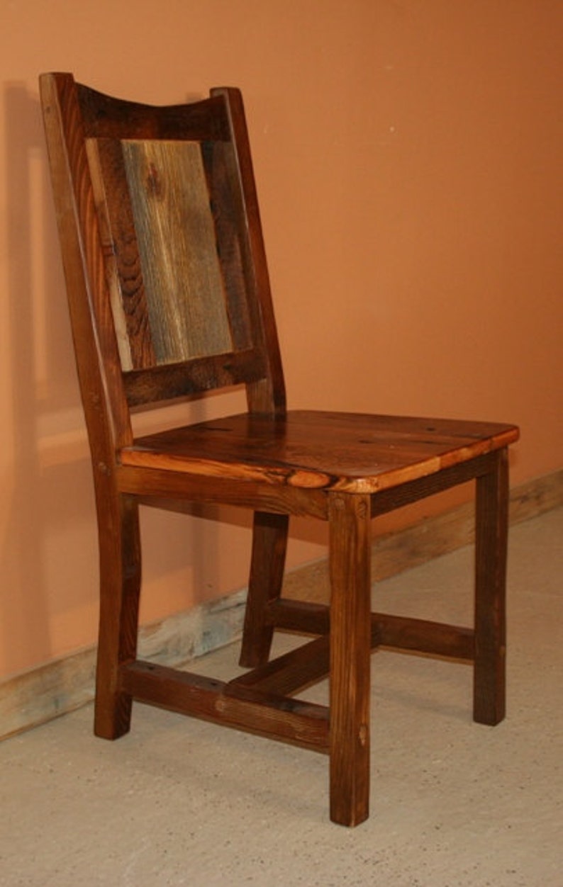 BARNWOOD DINING CHAIR Barnwood Dining Chair Reclaimed Wood Etsy