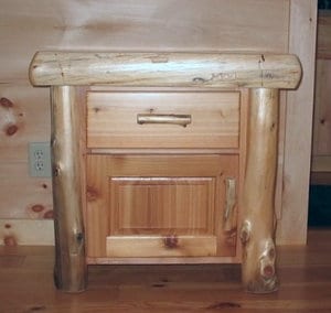 WHITE CEDAR Log End TABLE Etsy UK