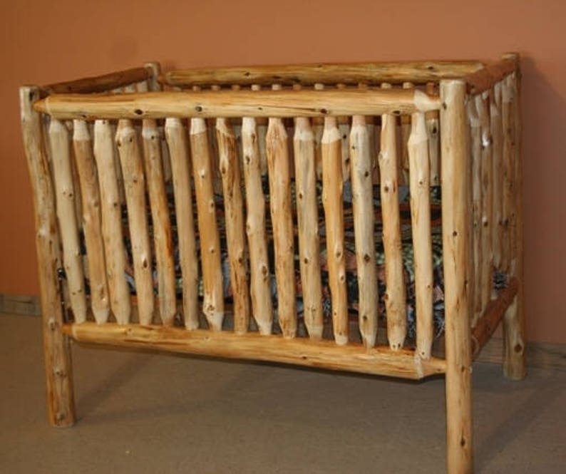 Cedar Log Baby Crib Etsy