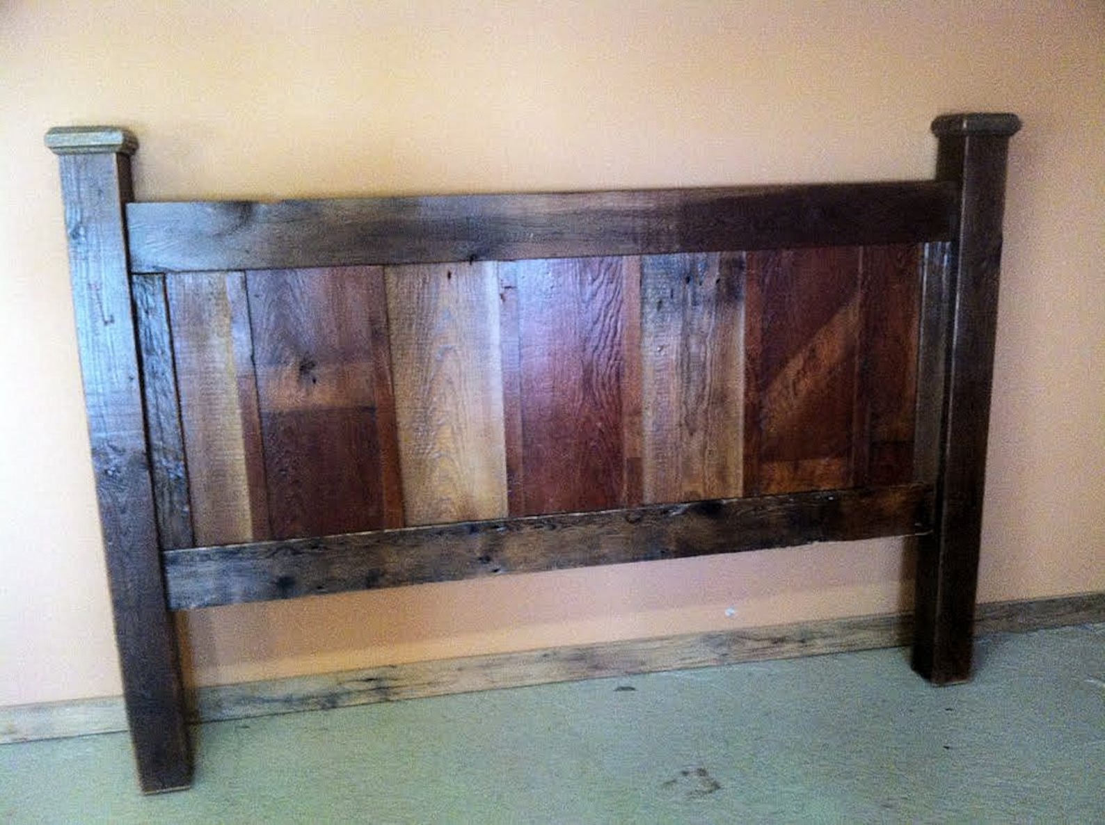 Illustration of Reclaimed Barn Wood Headboard Customization