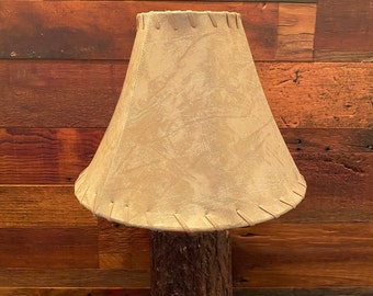 Faux Leather Bell Lamp Shade