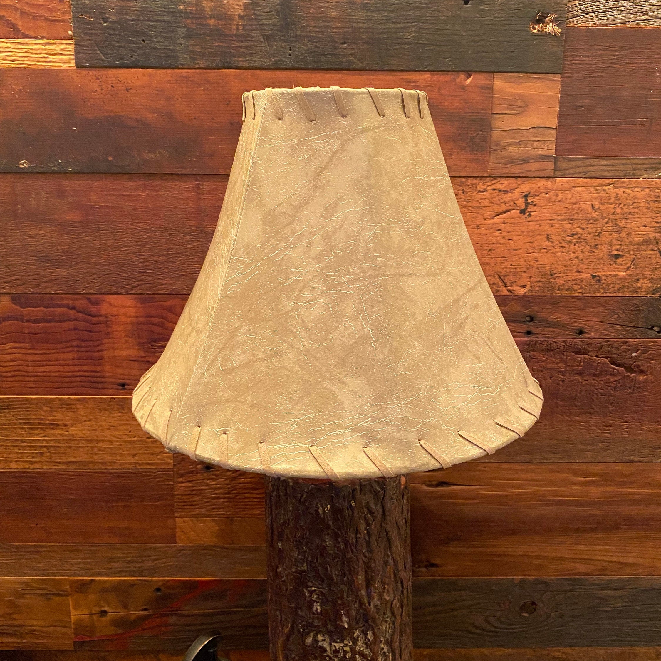 Faux Leather Bell Lamp Shade