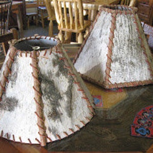 Birch bark lamp shade deals