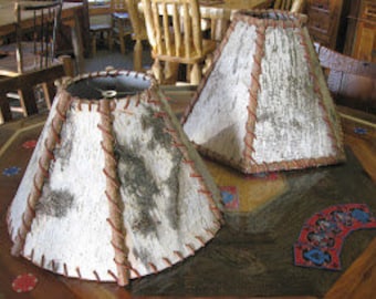 Birch bark lamp shade - Rustic Lamps Shades