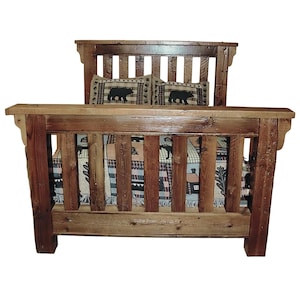Mission Style Barn Wood Bed