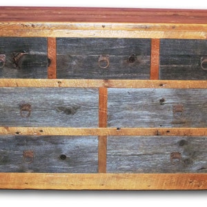 Two Tone Barn Wood Dresser Seven Drawer