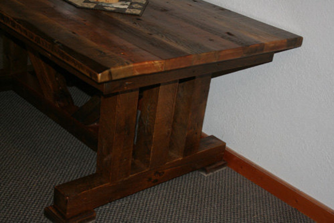 BARNWOOD DINING TABLE Reclaimed Wood Table 5 Foot Etsy
