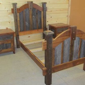 Reclaimed Wood Bed image 4