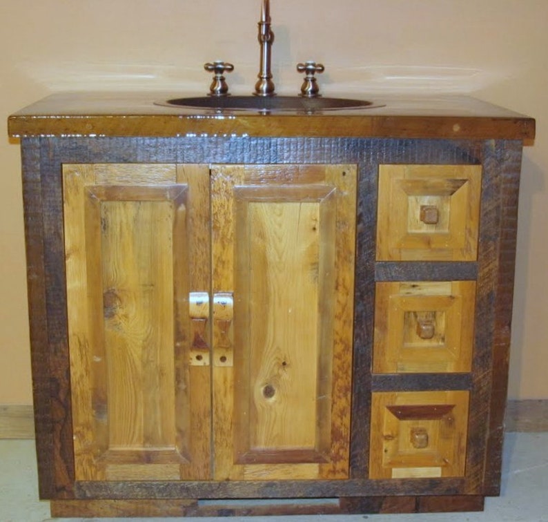 Reclaimed Wood Bathroom Vanity image 3