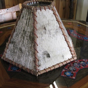 Birch bark lamp shade Rustic Lamps Shades image 5