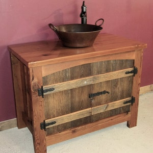 Arched Barnwood Vanity - Rustic Vanity