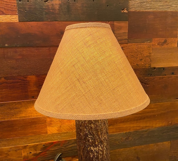 Burlap lamp shade deals