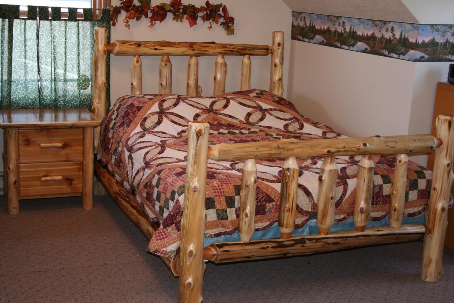 Cedar Log Bed Etsy UK