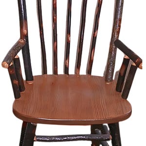 Hickory Chair with Wooden Seat and Spindle Back