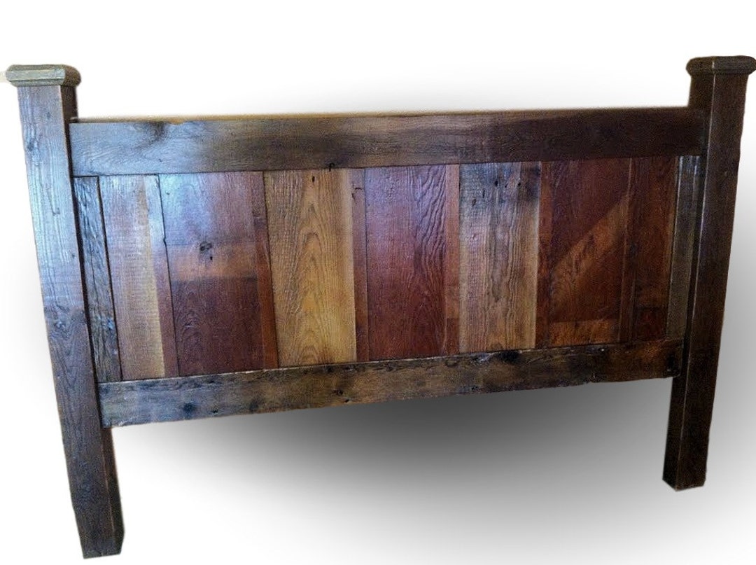 Reclaimed Barn Wood Headboard With Mixed Patina Etsy