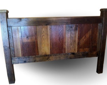 Reclaimed Barn Wood Headboard with mixed patina