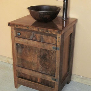 24 Inch Barn Wood Batten Door Vanity
