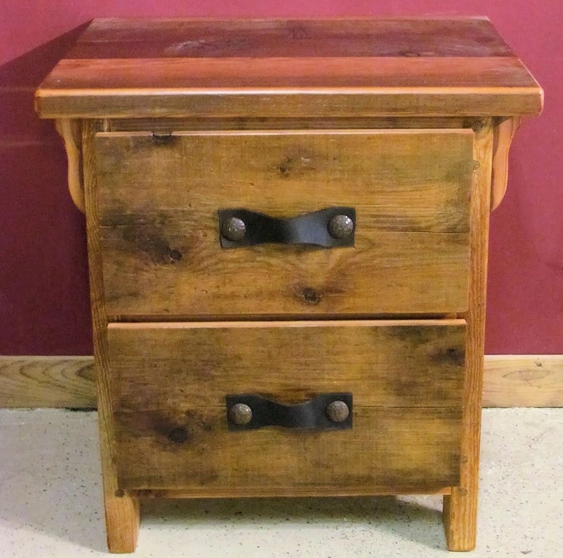 Reclaimed Barn Wood Nightstand Etsy
