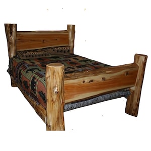 CEDAR LOG BED- Cedar Slab Bed- Cal King