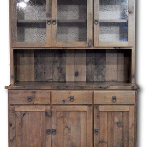 Barn Wood Hutch Large Multi cabinet and drawers
