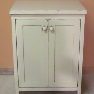 Antique White Cottage Style Vanity image 1