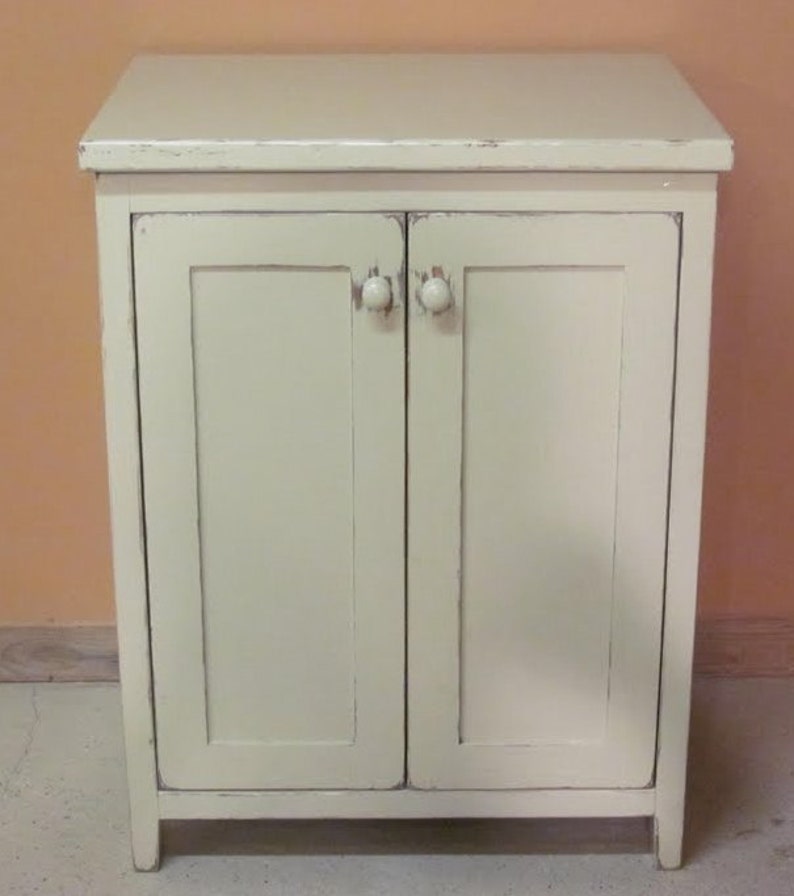 Antique White Cottage Style Vanity image 1