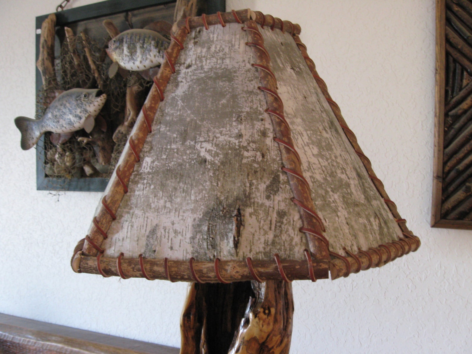 BIRCH BARK LAMP Shade Rustic Lamps Shades - Etsy