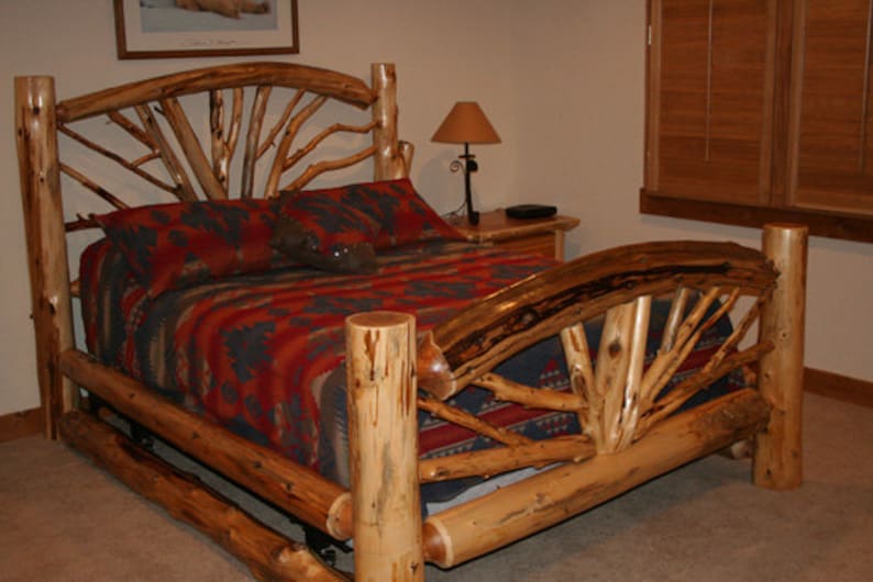 Full Log Bed Bent Branch Bed Wagon Wheel Bed