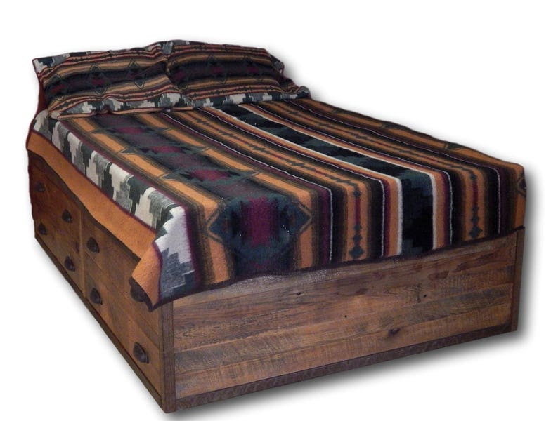 Barnwood Platform Bed 画像 1